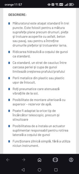 Perie MT Top lățimea de  2.4 metri Nou!