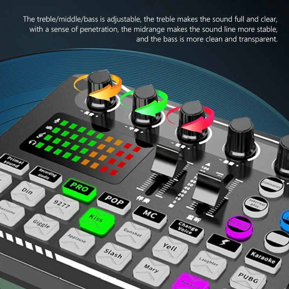 Placa de sunet Externa Profesionala Mixer Cu Efecte Consola DJ BT 5.0