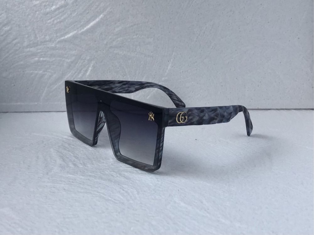 Gucci Дамски слънчеви очила маска 6 цвята черни кафяви сини зелени