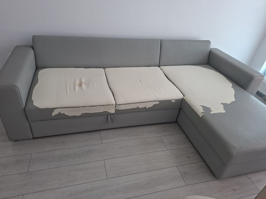 Canapea coltar stanga extensibila cu lada depozitare