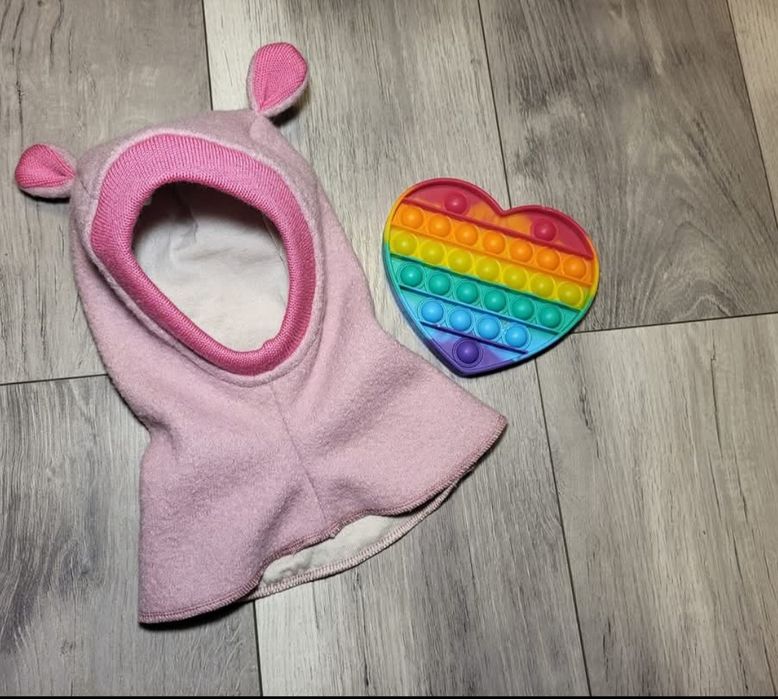 Cagula groasă din lână organică fiartă dublată cu jerse de lână