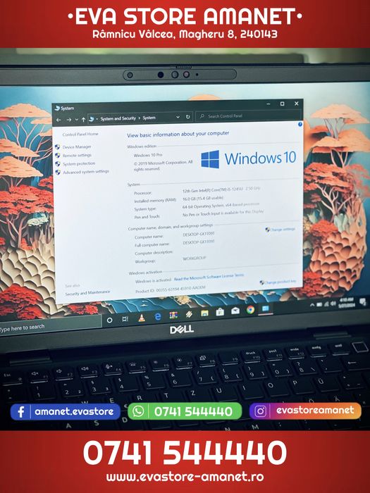 Laptop 14” DELL Latitude 7430 Intel Core i5-1245U 512GB SSD 16GB RAM