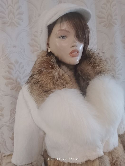 Намаление на палто с естествен косъм (става на  елек))