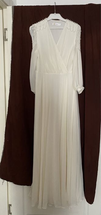 Платье в пол цвет айвори