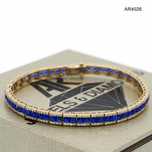 Bratara Aur 14K fixa, lungime 18,5cm, cu zirconiu albastru [AR4026]
