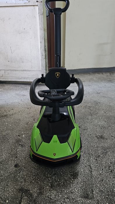 Aiyaplay Masinuta Copii 2‑in‑1 – Lamborghini Verde cu Volan & Claxon