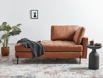 NOU Șezlong dreapta "REBAIS", piele ecologică, maro