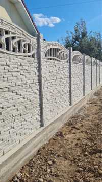 Gard decorativ beton armat /placi prefabricate și stalpi
