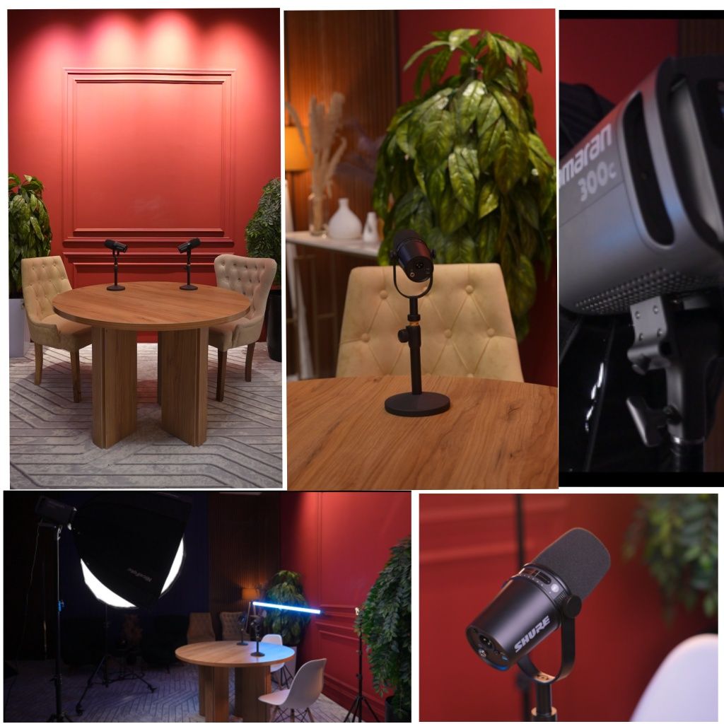 Podcast va reels uchun studio | студия подкастов и роликов