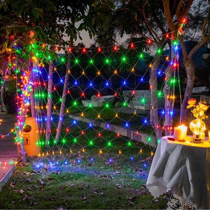 коледни лампички LED мрежа 3м х 2м за външна употреба 360 диода