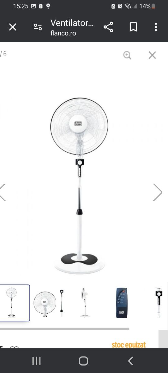 2 Ventilatoare "Star Light" cu picior inalt