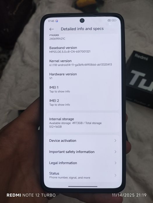 Redmi Turbo 3 512/16