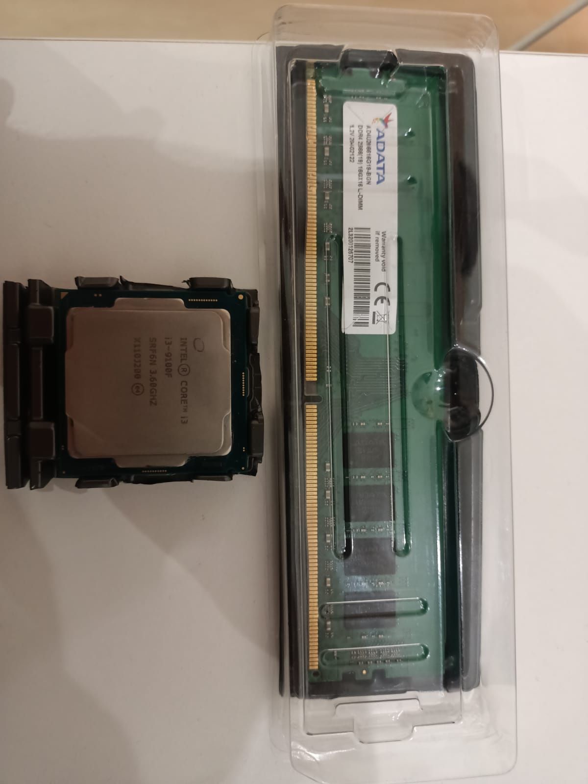 Процессор и оперативка i3 9100f ddr4 16gb