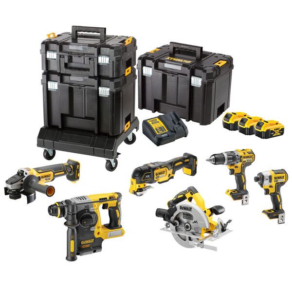 Промоция - Комплект акумулаторни машини 6 броя DeWALT DCK685P3T, 18V