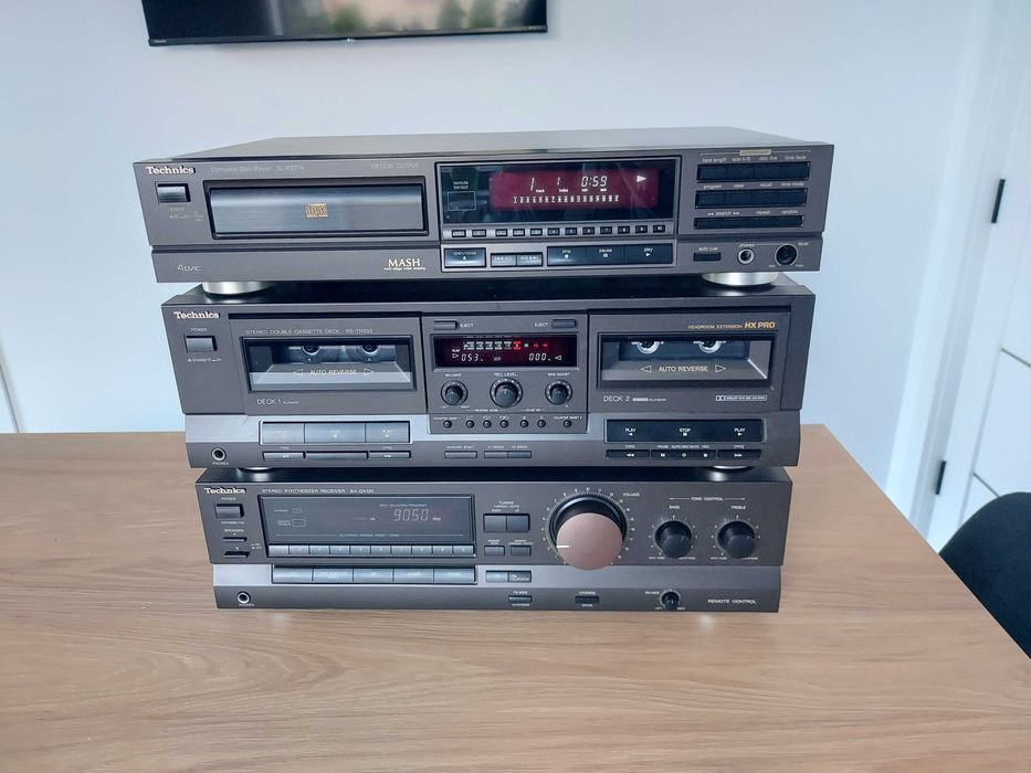 Linie audio/sistem Technics, amplituner, dublu deck, cd-player