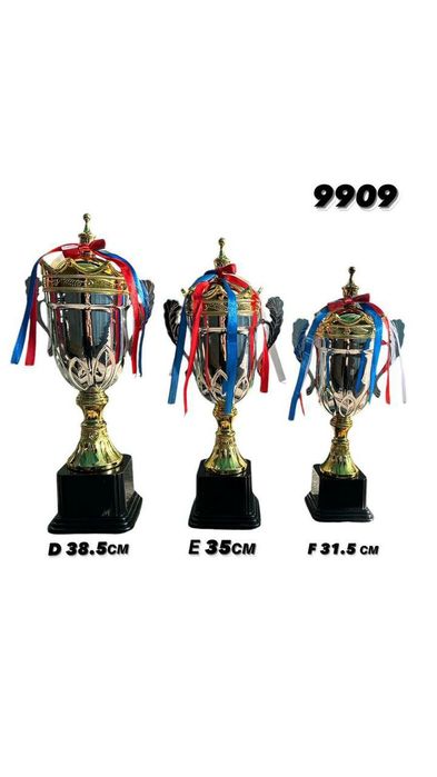 Кубки серебро с золотом