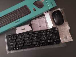 Безжична клавиатура и мишка Logitech MK220 Wi-Fi нови, гаранция