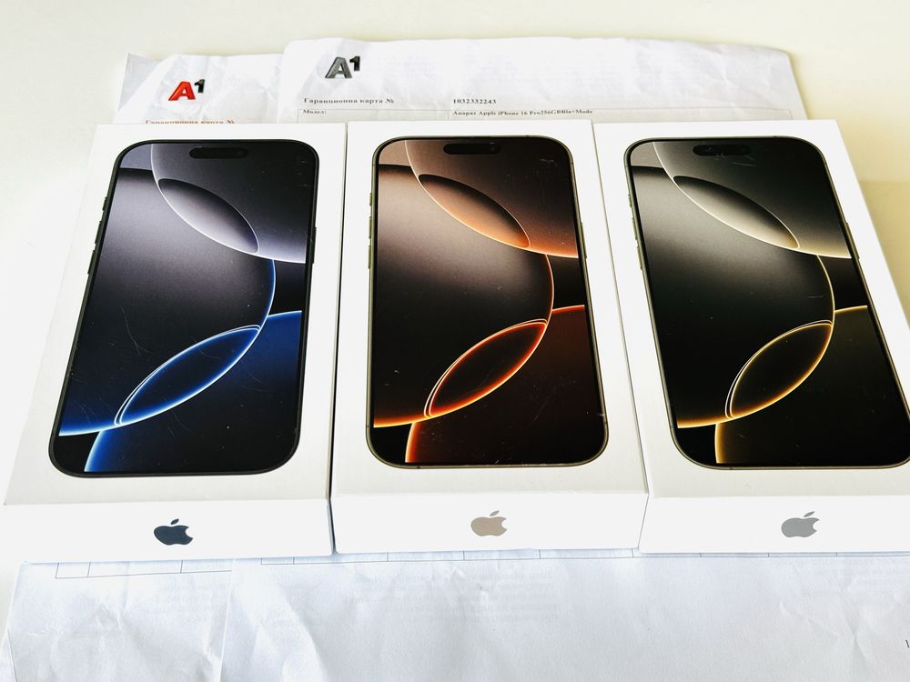 НОВИ! Iphone 16 Pro 256GB Desert Natural Black Гаранция 2 години