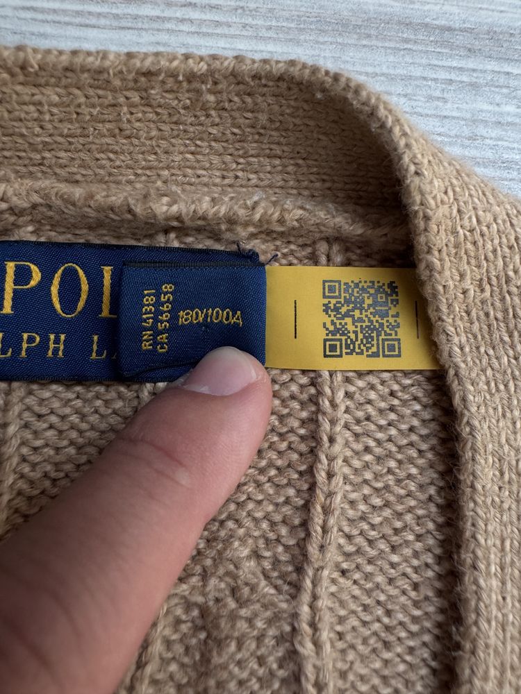 Мъжко! Чисто нова оригинална вълнена официал.жилетка Polo Ralph Lauren