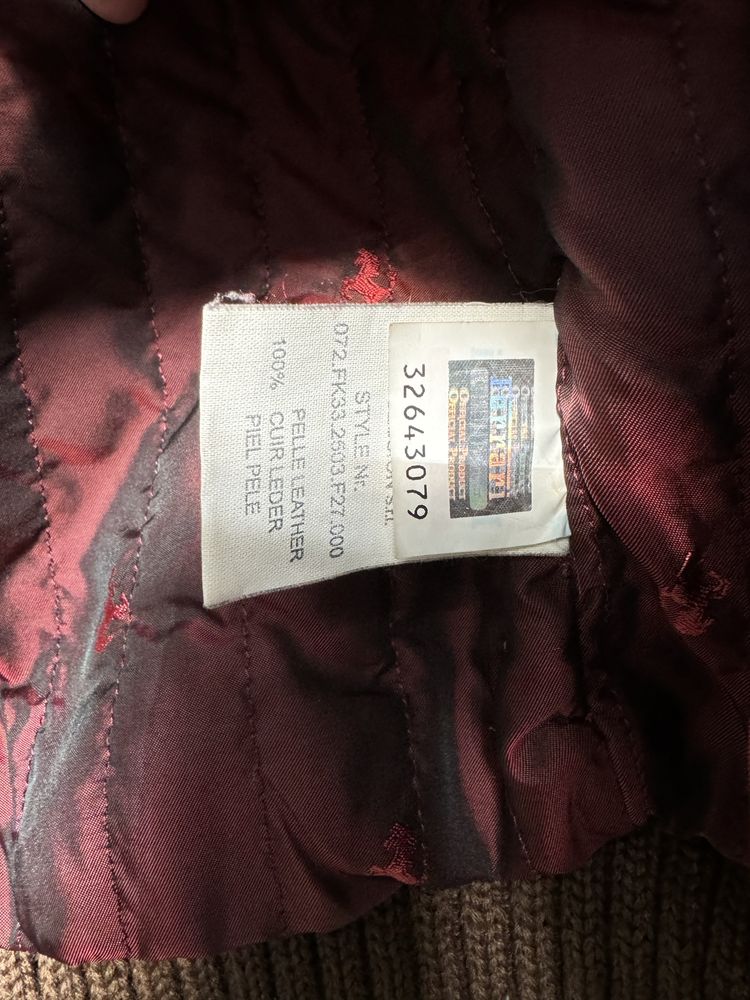 Jacheta piele matlasata marca Ferrari+ prosop Ferrari