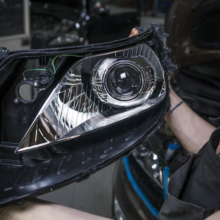 Установка Bi led линз. Полировка фар