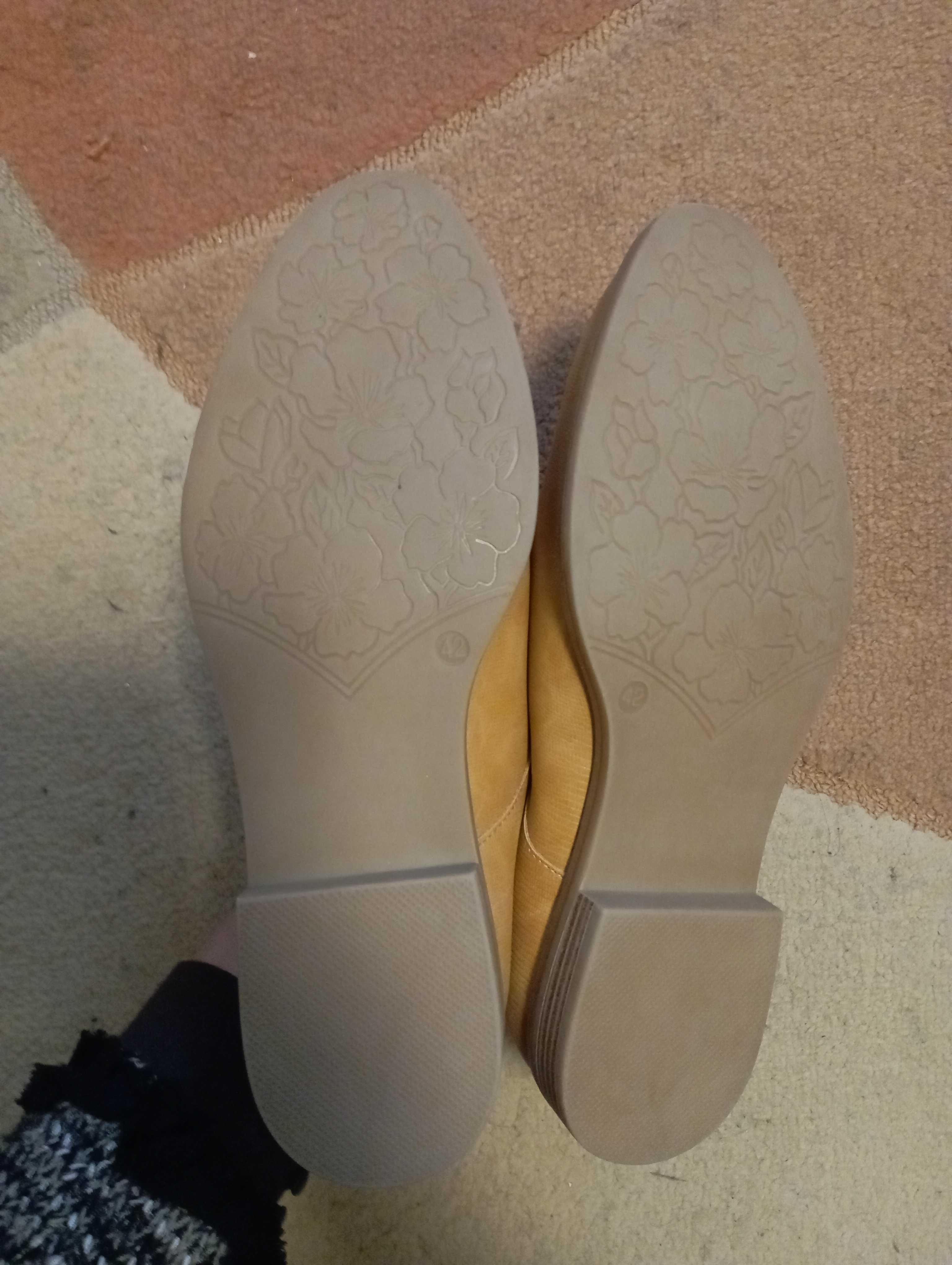 Елегантни дамски обувки  Graceland, цвят горчица, №42, стелка 26 см.