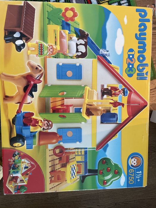Конструктор-Playmobil  Моята първа ферма 6750 и Строител кран 70165