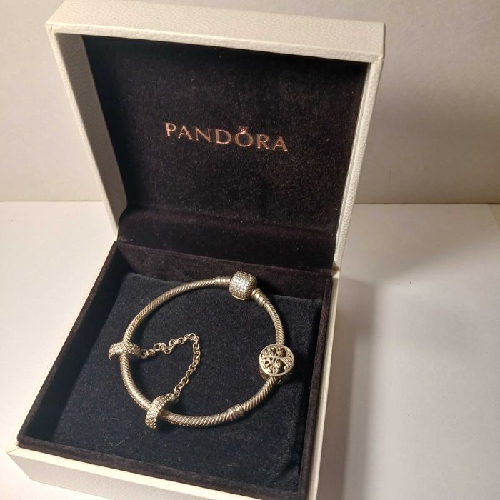 Bratara de argint Pandora si doua accesorii