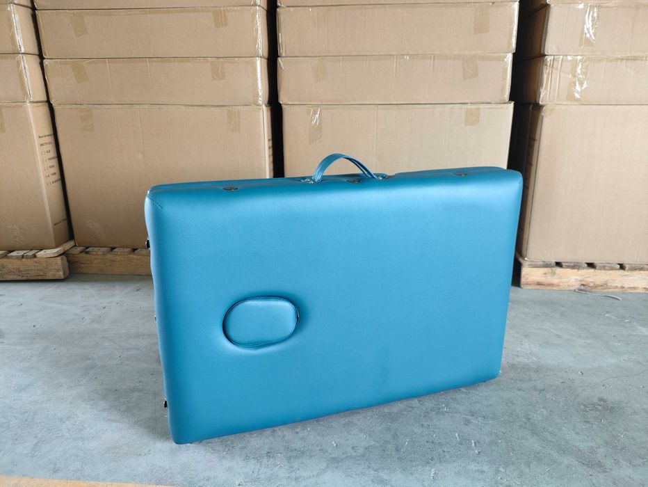 Masa pentru masaj,Aluminiu/Piele ecologica,Verde inchis, NOU