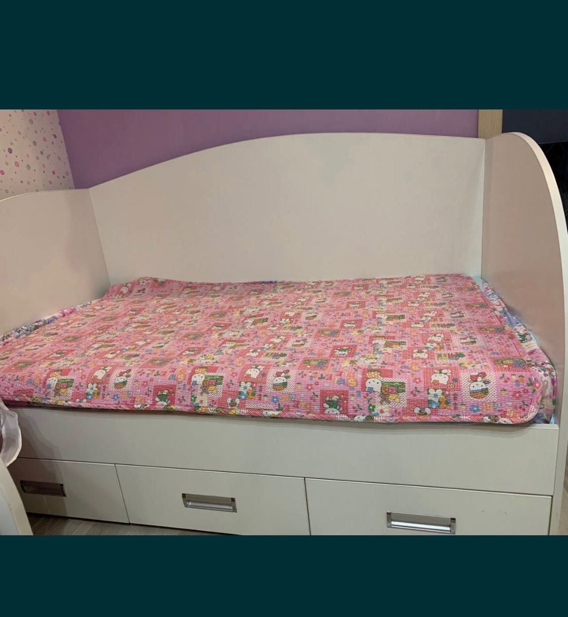 Детская кровать 160/80 см МДФ с матрасом
