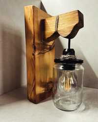 Lampa decorativa din lemn de stejar