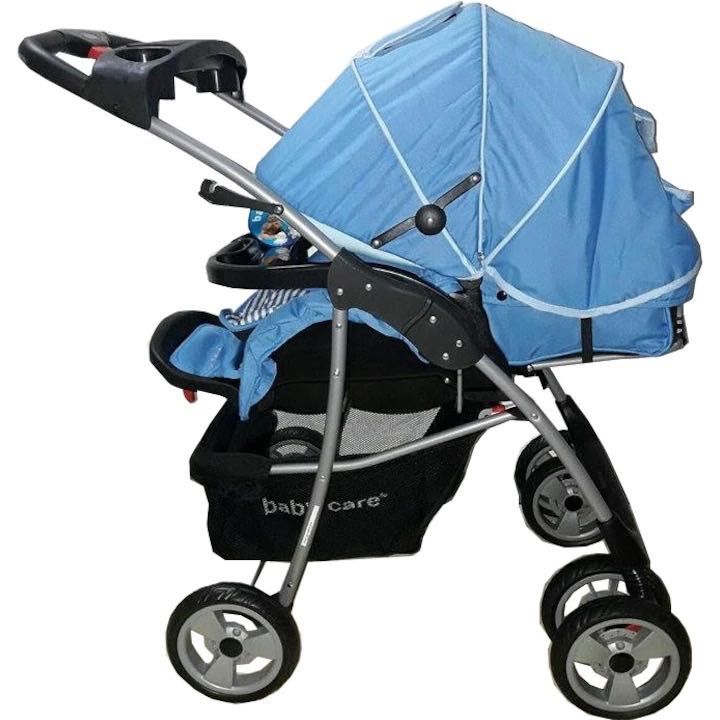 Carucior 2 în 1 bebeluși Baby Care albastru