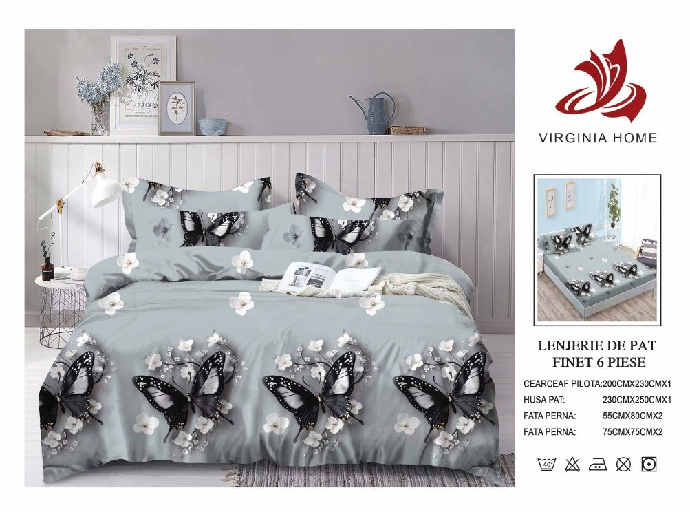 Lenjerie de pat FINET 6 piese – Calitate premium