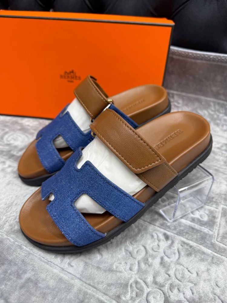 Papuci hermes piele naturala