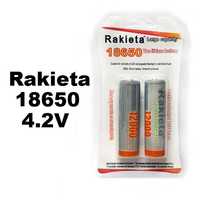 Акумулаторна батерия 2бр комплект 18650 Li-ion 4.2V 12000mAh RAKIETA