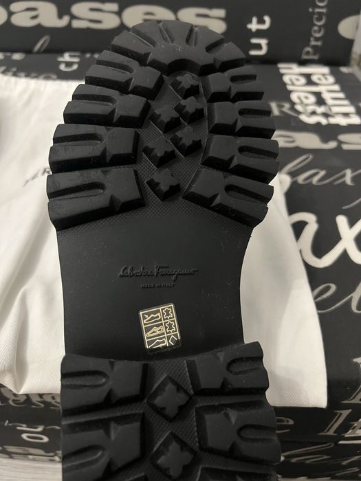 Salvatore Ferragamo Gancini Ornament Lug Sole Loafers