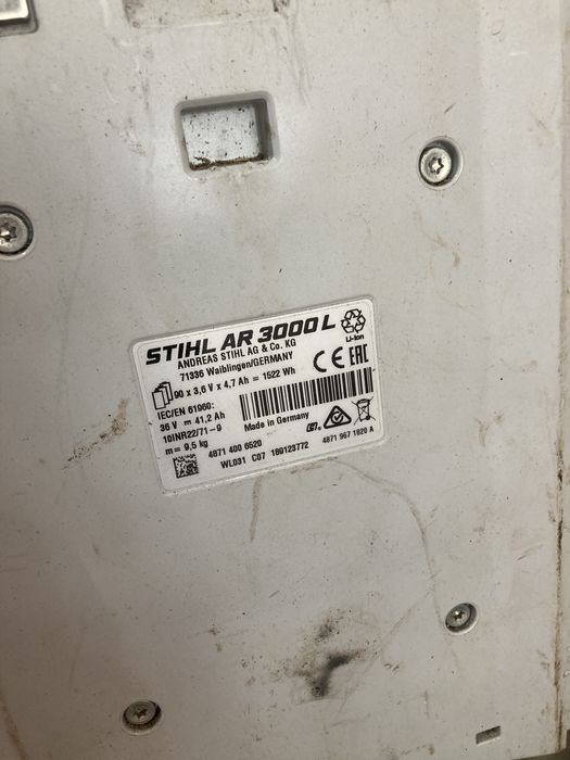 Acumulator Stihl AR 3000 L pentru sistem portabil in spate/rucsac