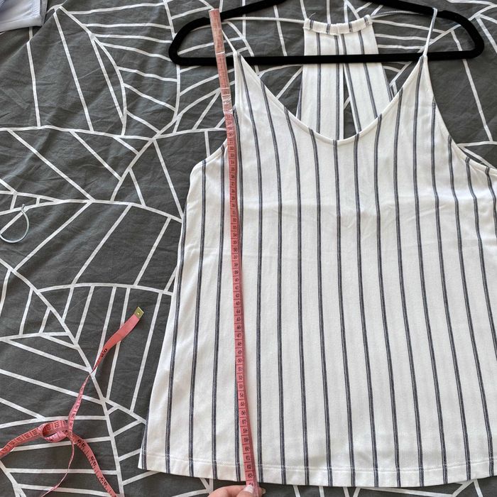 Maieu de dama in dungi alb cu negru MANGO marimea L