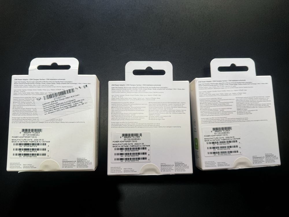 Оригинално зарядно с кабел Samsung Super Fast Charging, 25W- Бял,Черен