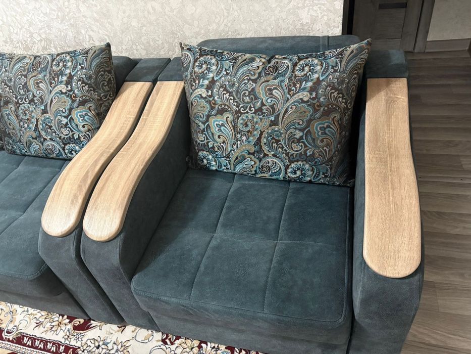 Диван 3/2/1 изумрудный