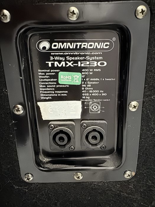 Set boxe omnitronic + statie si equalizator