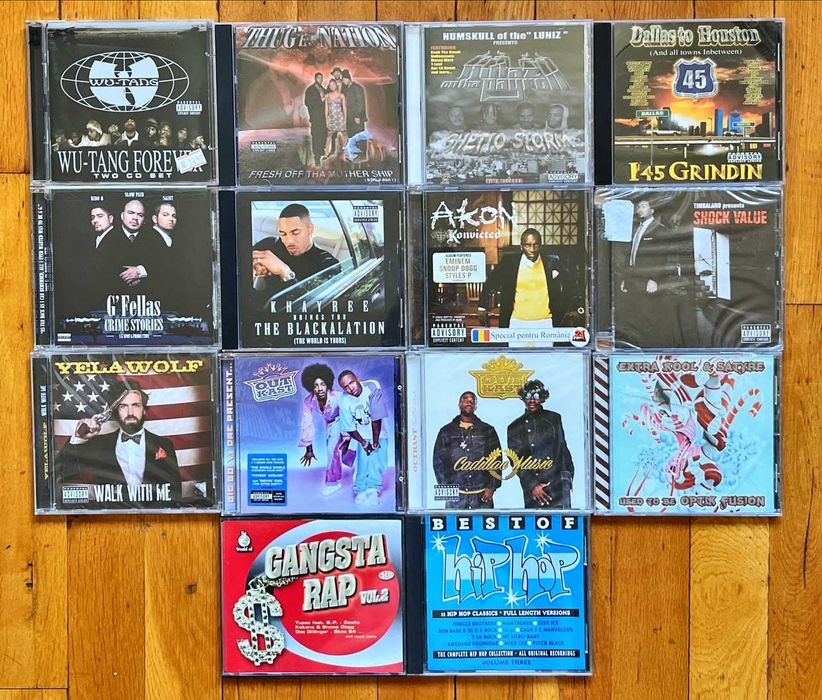 Lot CD orig. hip hop: Wu-Tang, G'Fellas, Akon, OutKast, Jay-Z, Nelly..