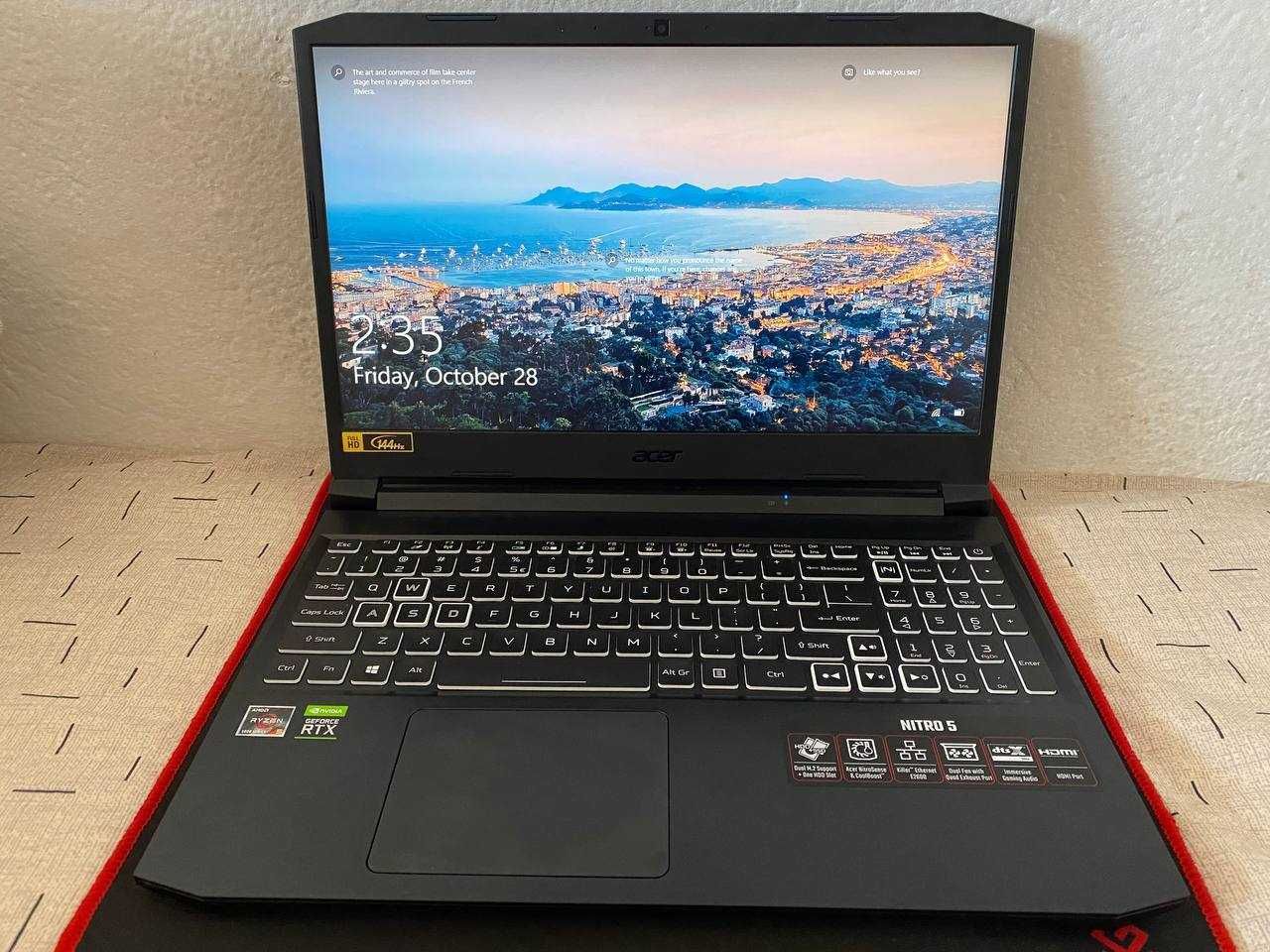 Laptop Gaming Acer Nitro 5, RTX 3060 6Gb,Ryzen 5 5600H,16Gb RAM, 144Hz