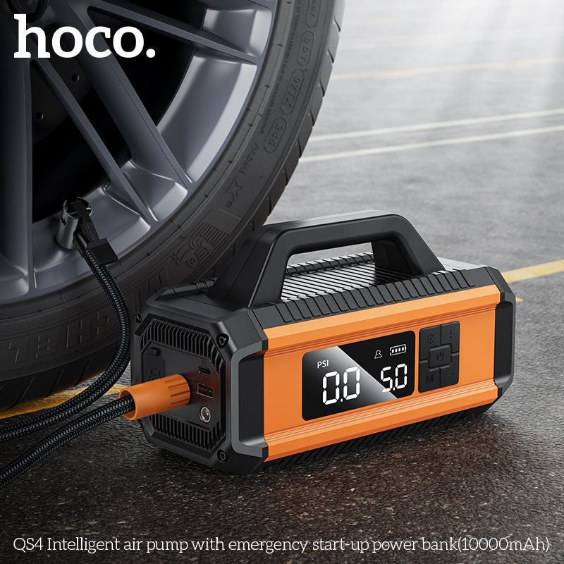 Стартер для автомобиля / насос / повербанк Hoco QS4 10000mAh