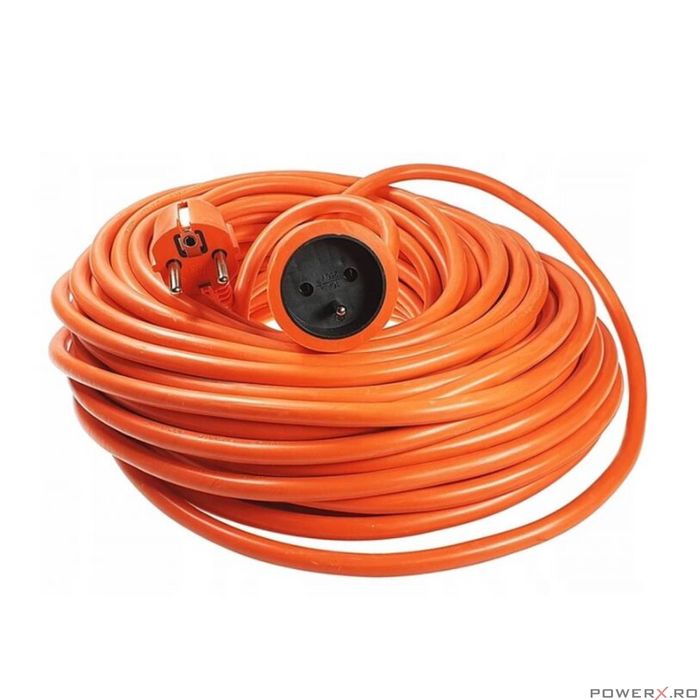 Cablu prelungitor de gradina, 3 fire 50 metri, Kraft