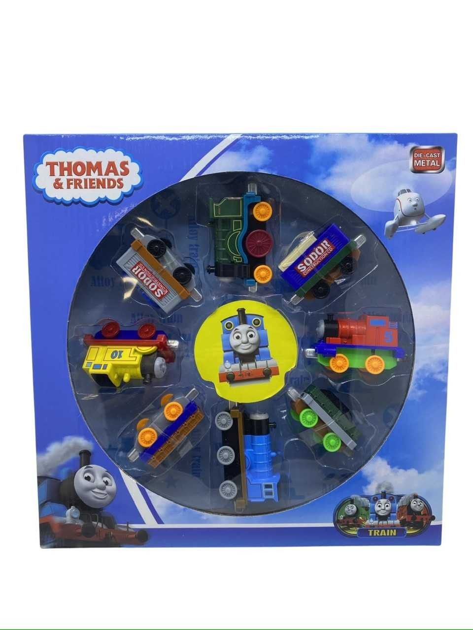 Set 8 locomotive magnetice Thomas din metal