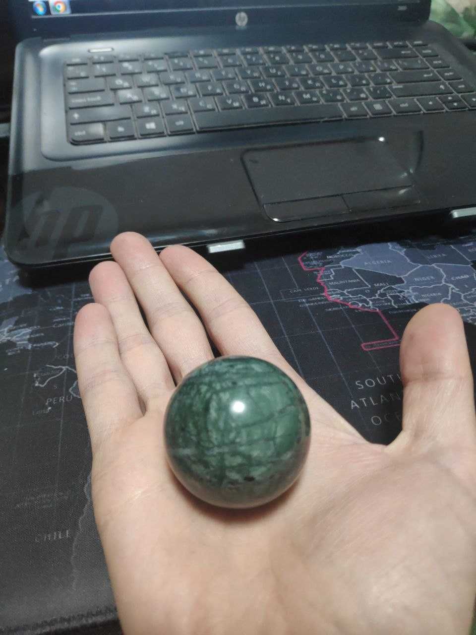 Шар из цельного натурального камня Яшма, диаметр 4,2 см