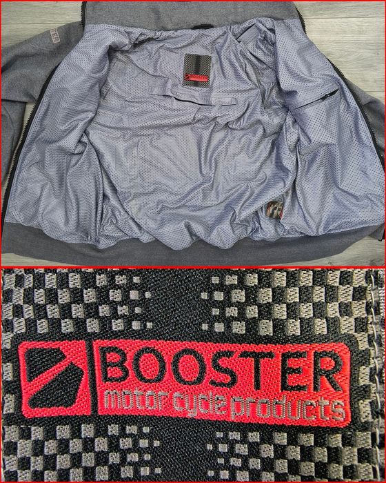 Hanorac moto cu Kevlar și protecții, Booster, L