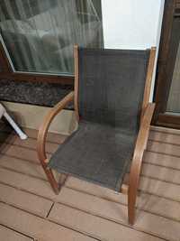 Set 6 scaune de terasa,din lemn natural și aluminiu