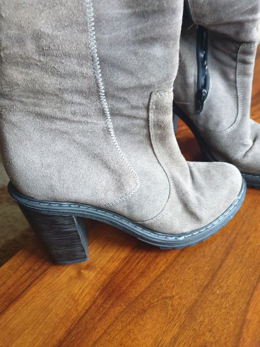 Cizme piele naturala gri sobolan